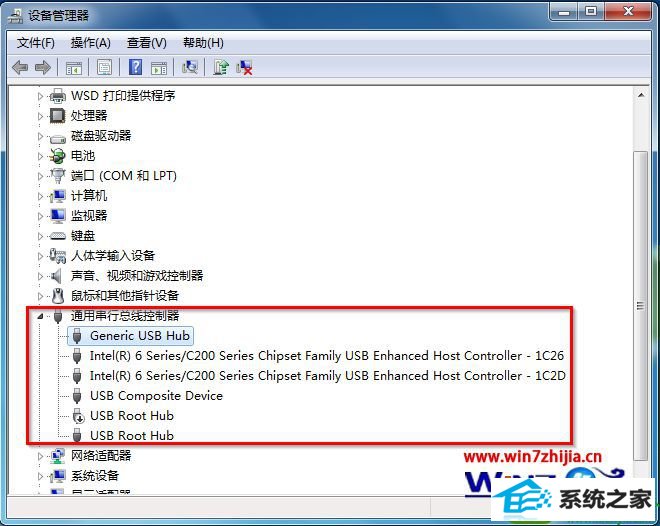 找到“通用串行总线控制器” win10系统重装之后检测不到u盘的解决方法